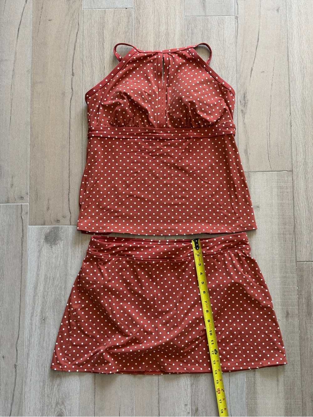Lands' End SWIM Polka Dot Swim top+skirt - Picture 8 of 11